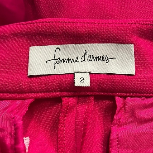Femme d’armes Pink Tapered Cuffed Trousers Size 2 - Picture 7 of 8